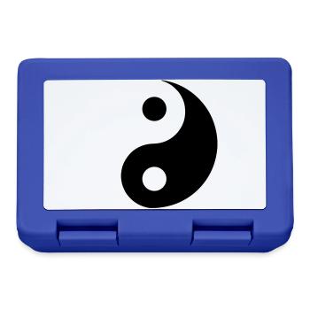 Yin Yang Yinyang symbole forme classique - Boîte à goûter - bleu royal - Devant