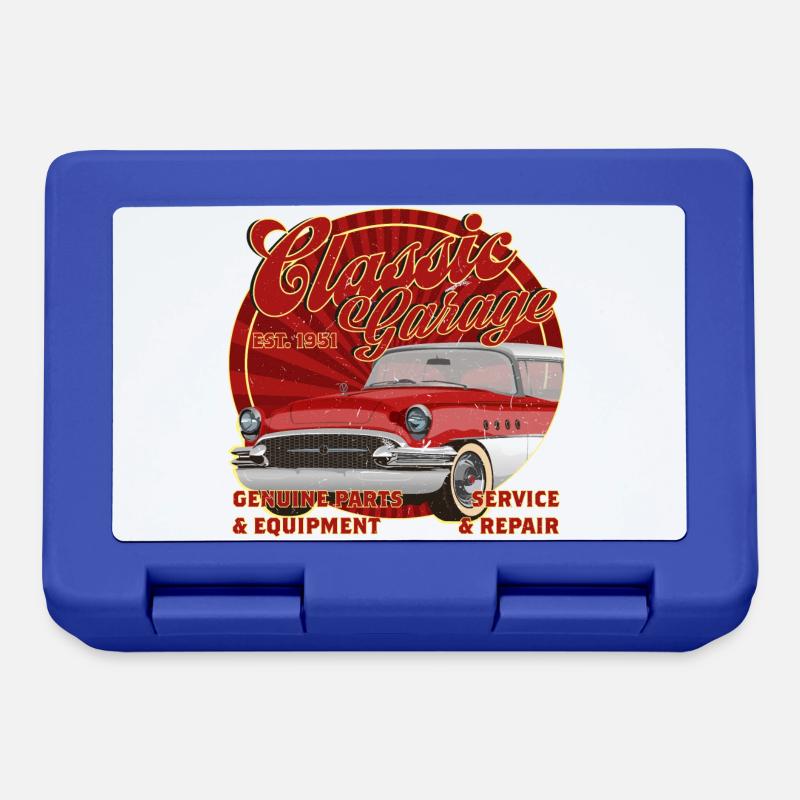 Classic Garage Rockabilly Oldtimer - Brotdose - Royalblau