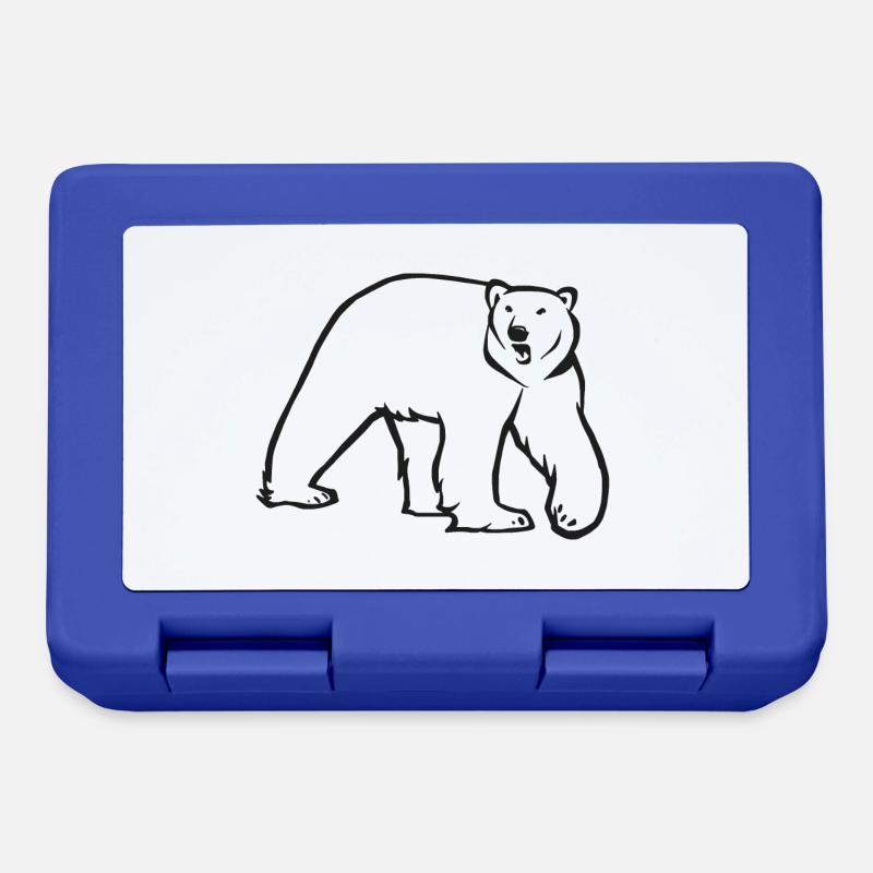 Polar Bear - Simple Version - Lunchbox - royal blue