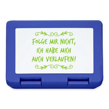 folge mir nicht - Brotdose - Royalblau - Vorne