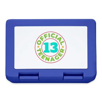 Idée officielle de cadeau pour le 13e anniversaire des adolescents - Boîte à goûter - bleu royal - Devant