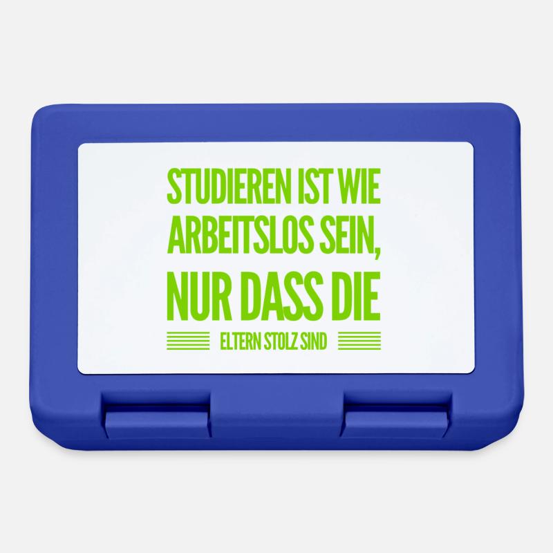 studieren ist wie Arbeitslos sein - Brotdose - Royalblau