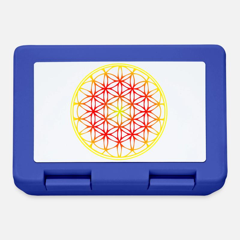 Idée de cadeau symbole Merkaba fleur de vie - Boîte à goûter - bleu royal