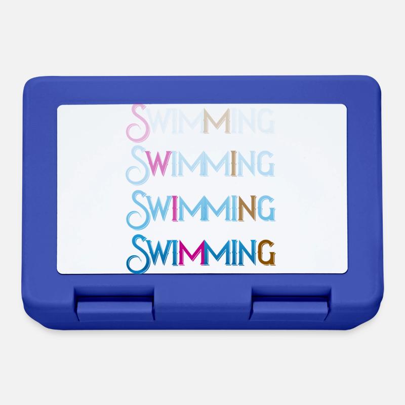 Natation natation et plus de natation Zwemmen - Boîte à goûter - bleu royal