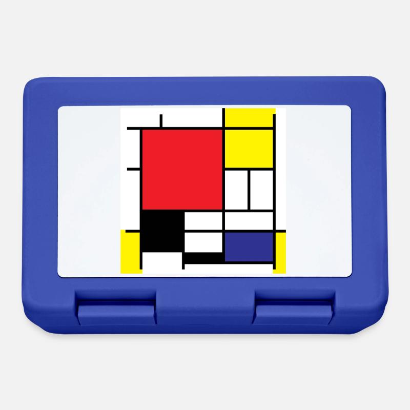 Symbol Piet Mondrian Moderne Kunst Geschenkidee - Brotdose - Royalblau