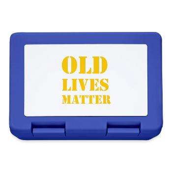 Idée cadeau d'anniversaire Old Lives Matter - Boîte à goûter - bleu royal - Devant