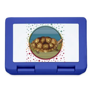 Tortue - Boîte à goûter - bleu royal - Devant