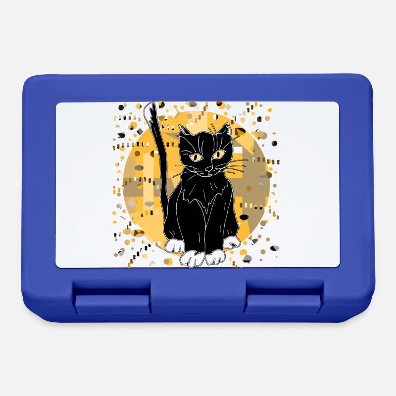 Cat - Lunchbox - royal blue