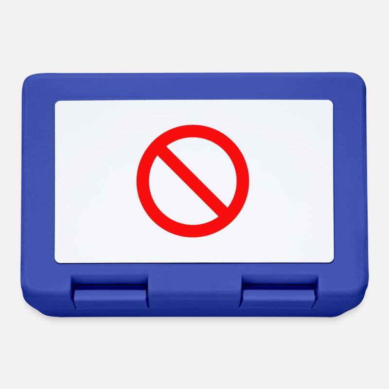 Rotes Stoppschild - Brotdose - Royalblau