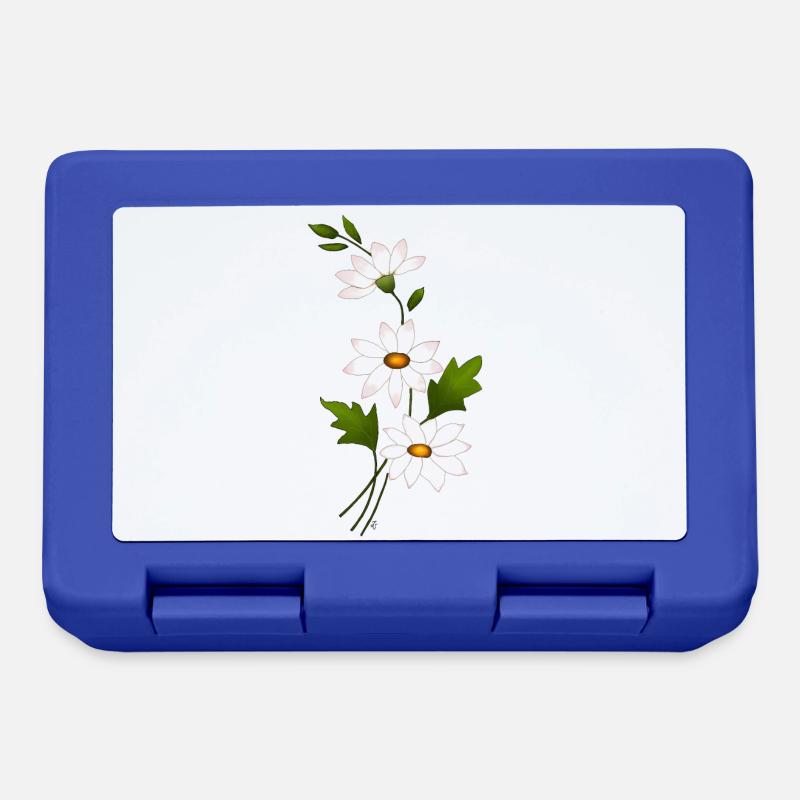 Fleurs de marguerite - Boîte à goûter - bleu royal