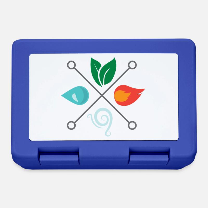 Symbole Quatre éléments Terre Air Air Feu Eau - Boîte à goûter - bleu royal