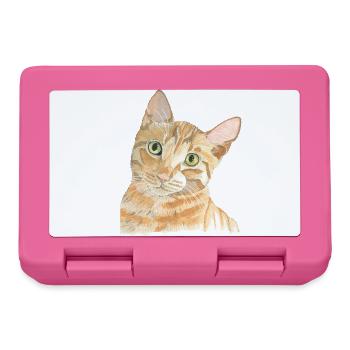 rote Katze - Brotdose - Pink - Vorne