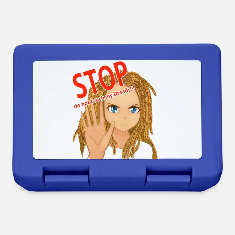 STOP do not touch my dreads! blonde Dreads - Brotdose - Royalblau