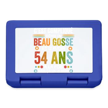 54 ans Cadeau Anniversaire 54 ans Drôle - Boîte à goûter - bleu royal - Devant