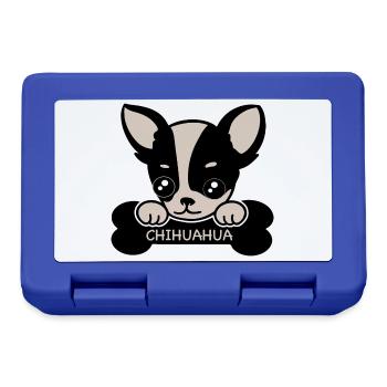 Chihuahua and bones - Lunchbox - royal blue - Front