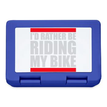 I'd Rather Be Riding My Bike Cyclist Sport - Lunchbox - royal blue - Front