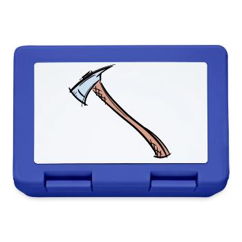 Axe Drawing / Fireman's Axe. Fireman. - Lunchbox - royal blue - Front