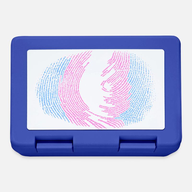 Empreinte digitale trans - Boîte à goûter - bleu royal