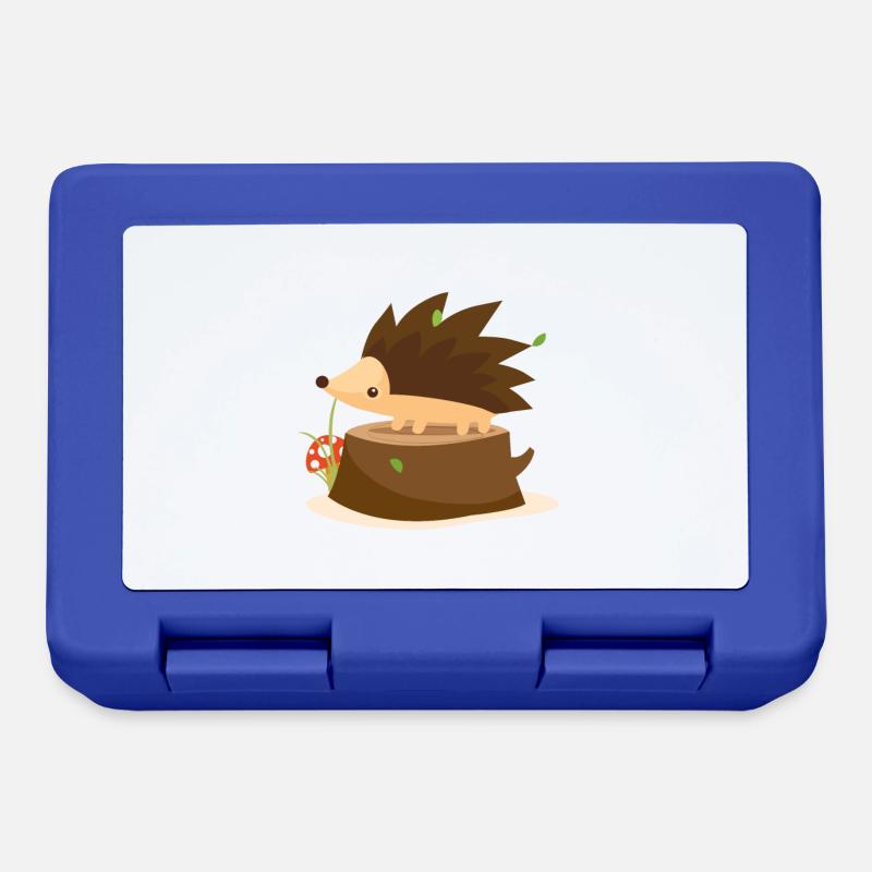 Hedgehog sur la souche - Boîte à goûter - bleu royal