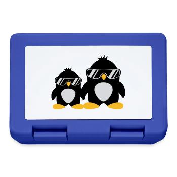 Cool Penguin Dad And Boy - Lunchbox - royal blue - Front