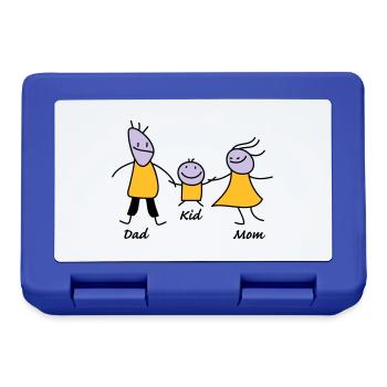 happy family - Boîte à goûter - bleu royal - Devant
