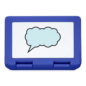 cloud bubble design - Lunchbox - royal blue - Front