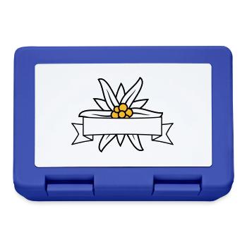 Bannière texte Edelweiss - Boîte à goûter - bleu royal - Devant