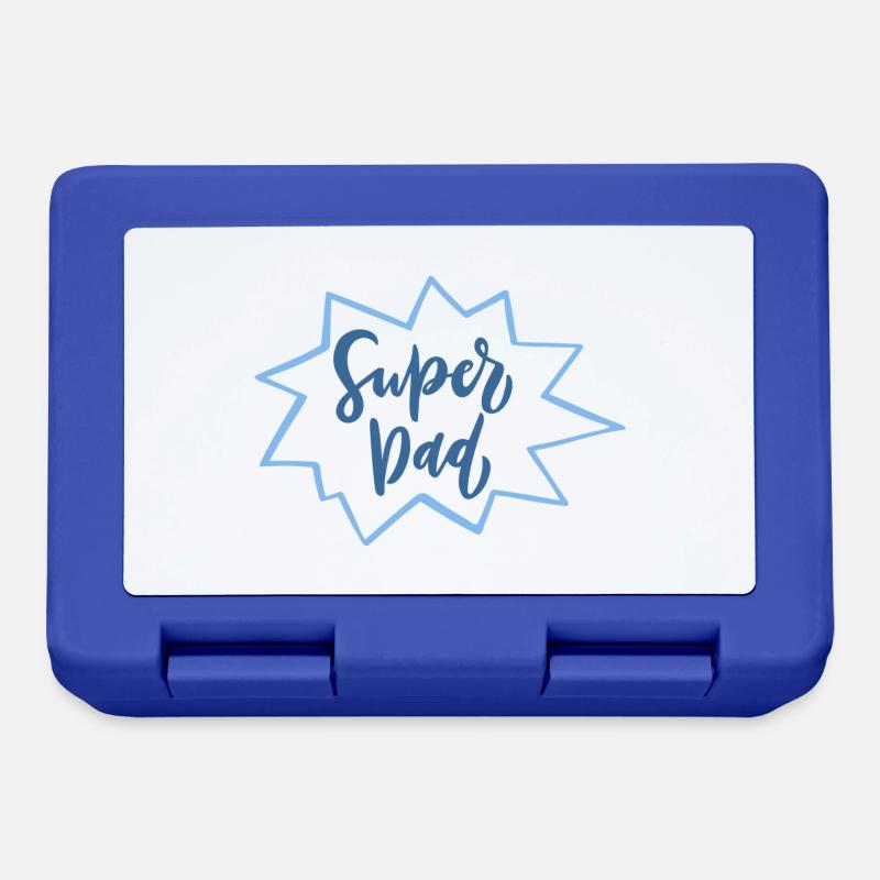 Super papa - Boîte à goûter - bleu royal