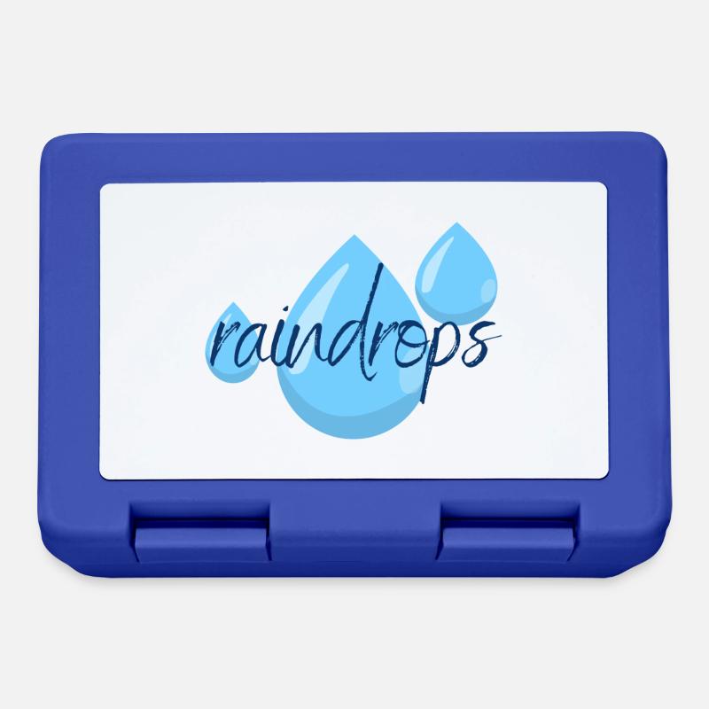 raindrops - Brotdose - Royalblau