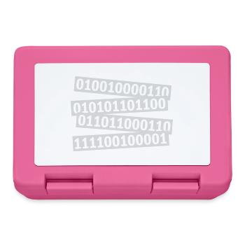 Binary Code Program Language - Lunchbox - pink - Front