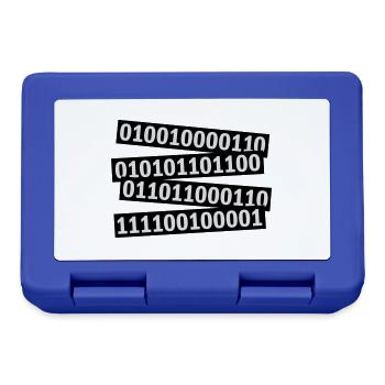 Binary Code Program Language - Lunchbox - royal blue - Front