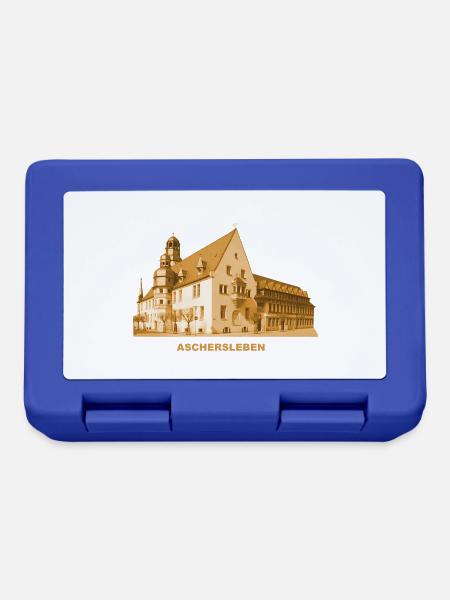 Aschersleben Rathaus Harz Sachsen-Anhalt Salzland - Brotdose - Royalblau