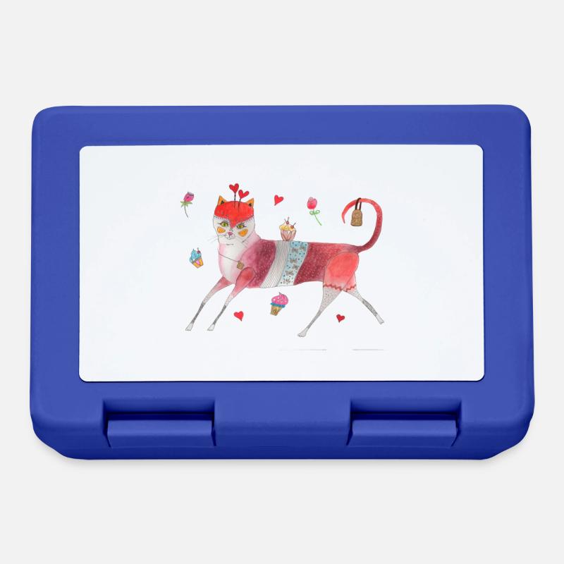 Shopper cat - Lunchbox - royal blue