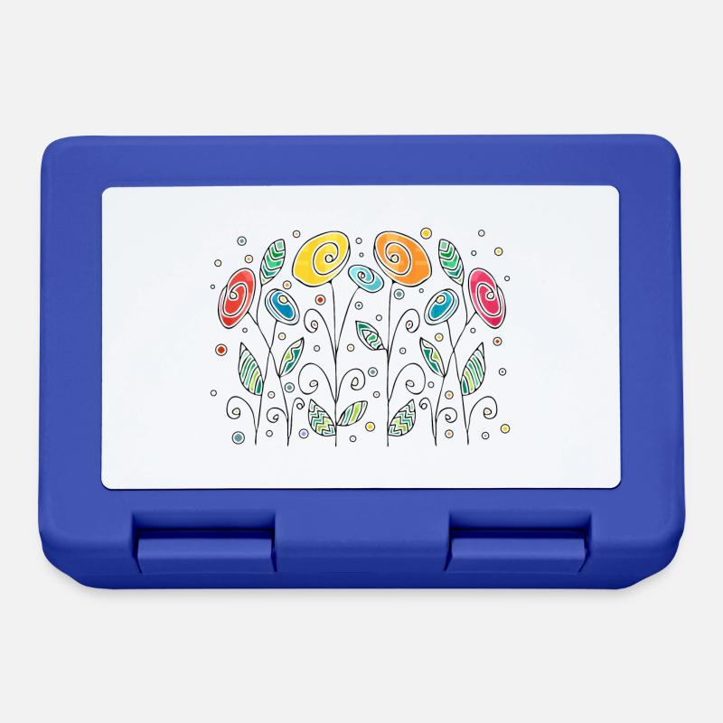Fleur - Boîte à goûter - bleu royal