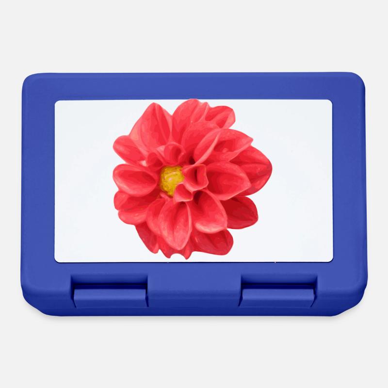 fleur - Boîte à goûter - bleu royal