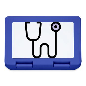 Stethoscop Untersuchung vom Doktor Arzt - Brotdose - Royalblau - Vorne