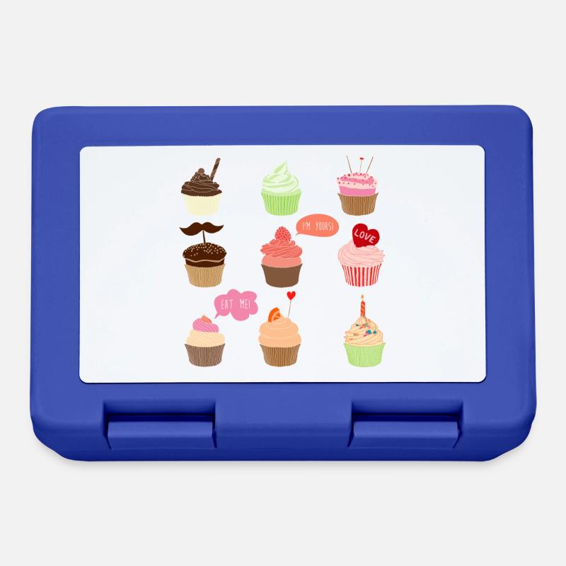Cupcake - Brotdose - Royalblau
