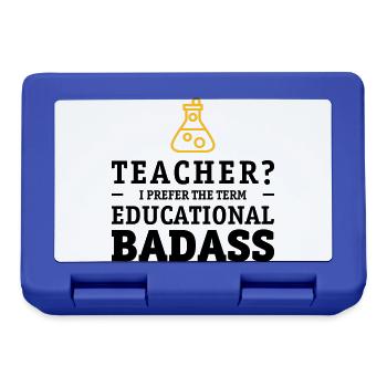 Teacher is a educational badass - Lunchbox - royal blue - Front
