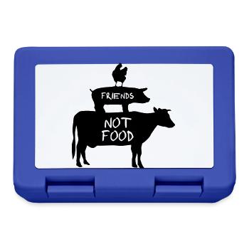 Vegan - Animals are Friends - Lunchbox - royal blue - Front