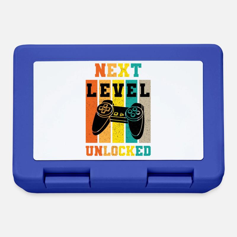 NEXT LEVEL UNLOCKED Gamer - Brotdose - Royalblau