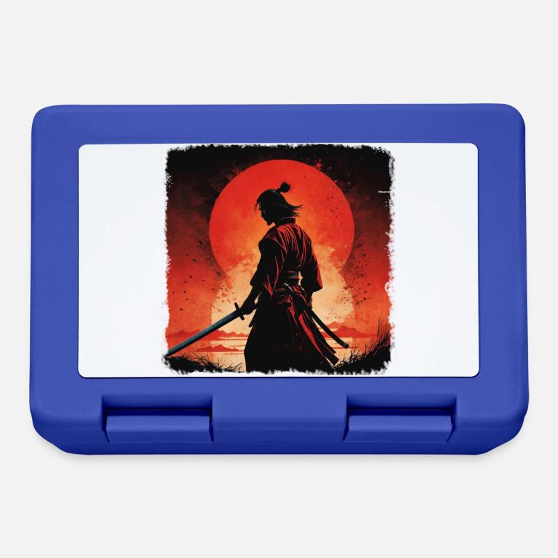 sunset samurai Warrior - Lunchbox - royal blue