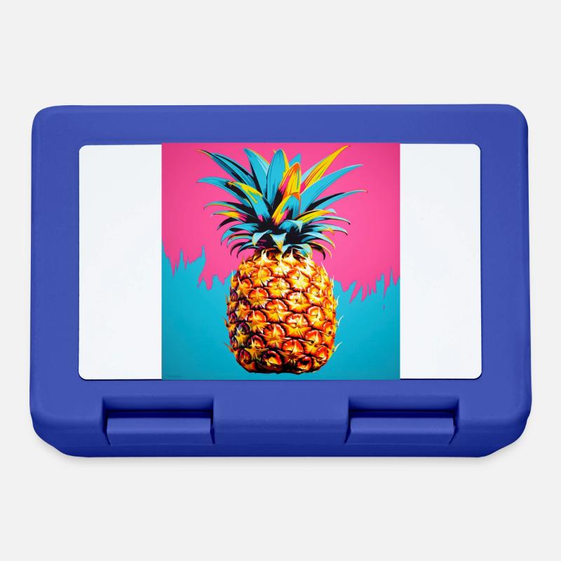 Ananas POP ART - Boîte à goûter - bleu royal