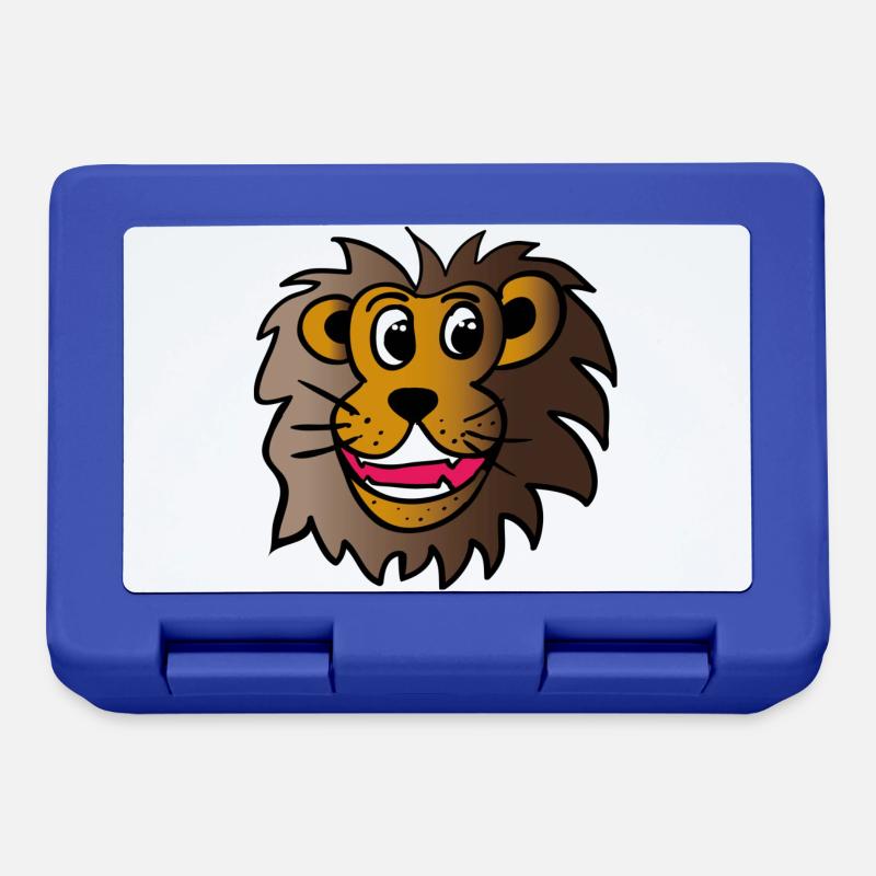 Funny lion - Lunchbox - royal blue