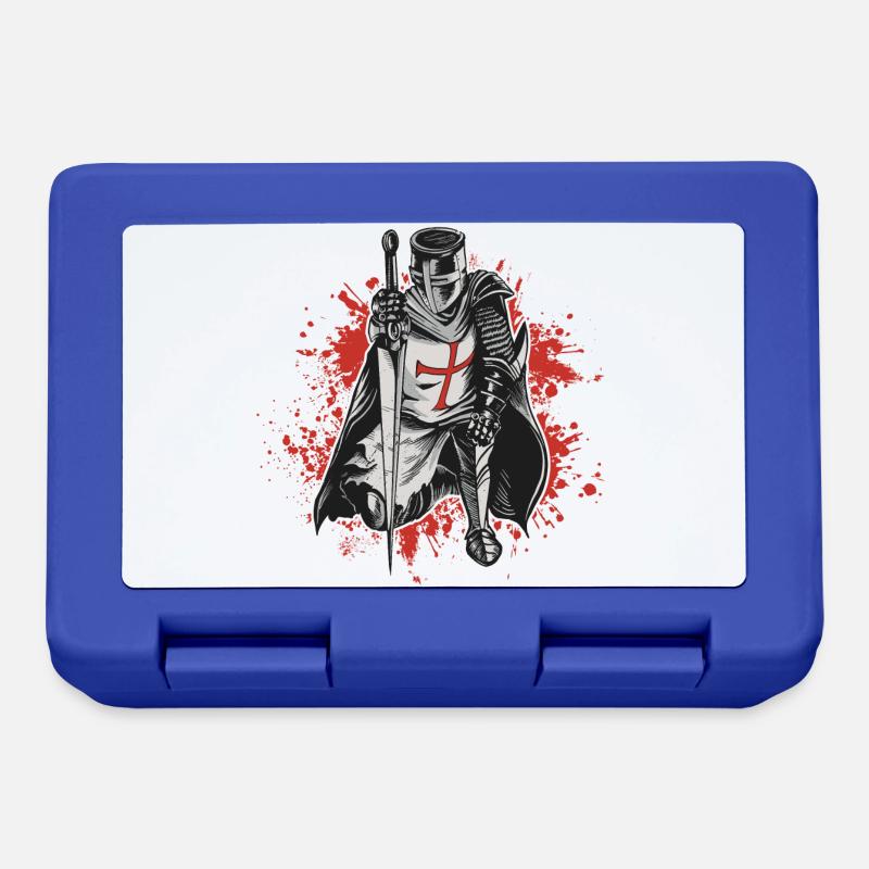 Crusader Knights Templar Deus Vult Knight Templar - Lunchbox - royal blue