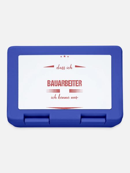 Bauarbeiter Baustelle Baggerfahrer Spruch - Brotdose - Royalblau