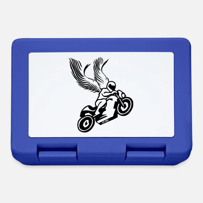 Motorrad SchutzEngel - Brotdose - Royalblau