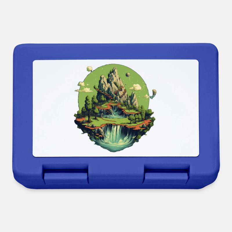 Landschaft - Brotdose - Royalblau