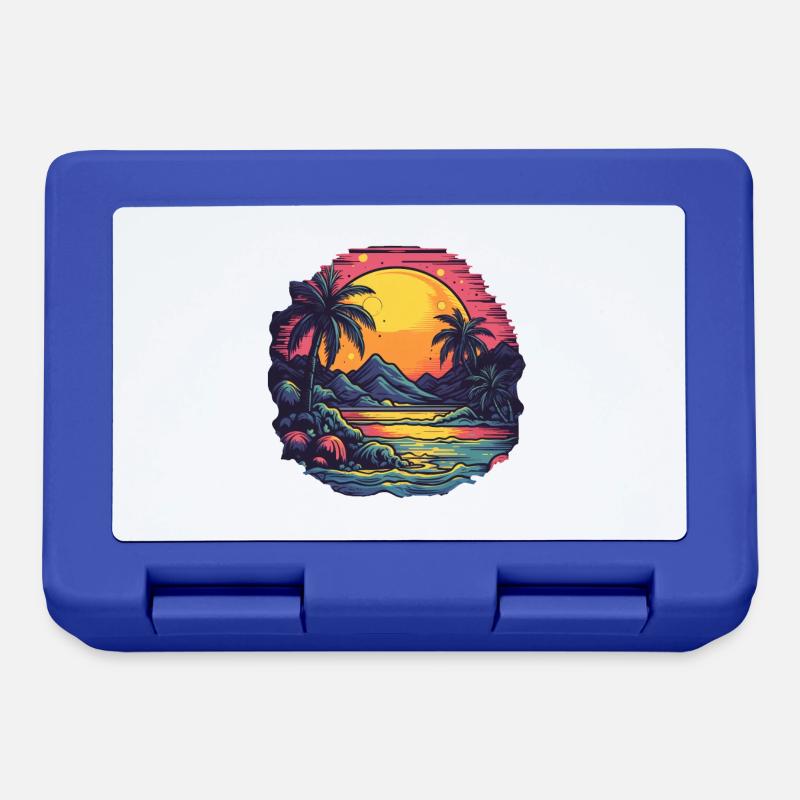 Plage - Boîte à goûter - bleu royal
