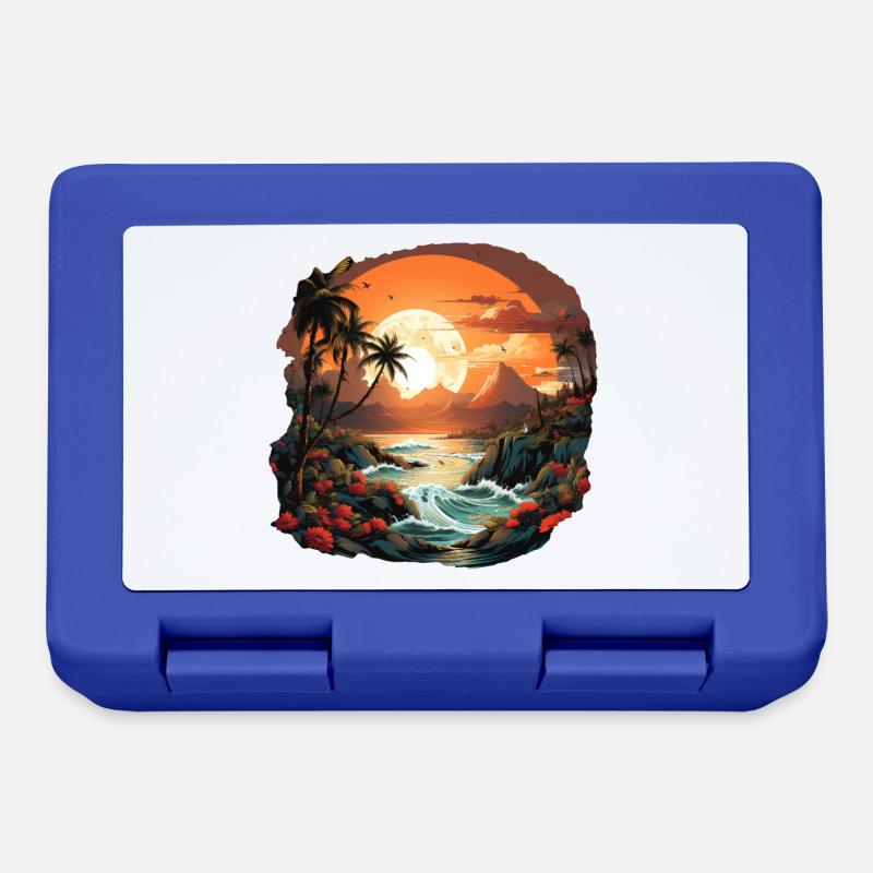 Tropical - Boîte à goûter - bleu royal