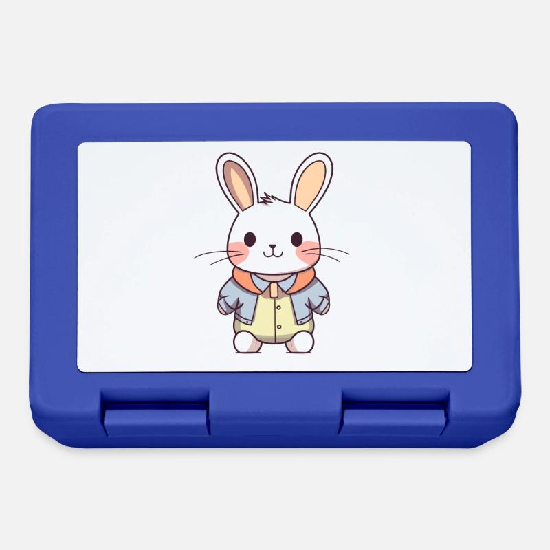 Lapin - Style Kawaii - Boîte à goûter - bleu royal